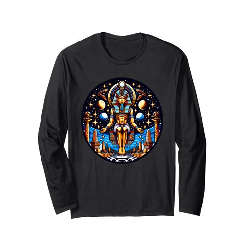 Ancient Egyptian Mythology and Egyptologis Apparel Ancient Egypt God Osiris Long Sleeve T-Shirt