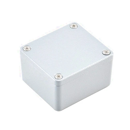 BestTong Aluminum Alloy Metal Mini Dustproof Waterproof IP66 Small Junction Box Extruded Industrial Structure Outdoor Universal Electric Project Enclosure Grey 2.5 x 2.2 x 1.3 Inch(64mmx58mmx35mm)