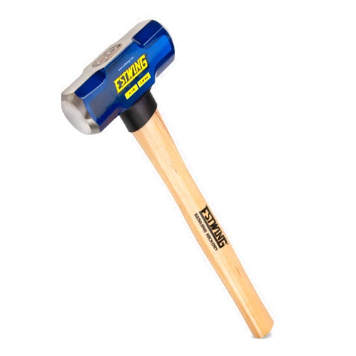 Estwing 4-Pound Hard Face Sledge Hammer for Demolition/Stake Driving, 50-55 HRC, 16-Inch Hickory Handle, Ergonomic Grip, Durable Construction