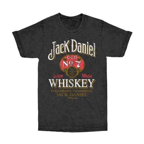 Changes Jack Daniels Whiskey Vintage Mineral Wash T-Shirt