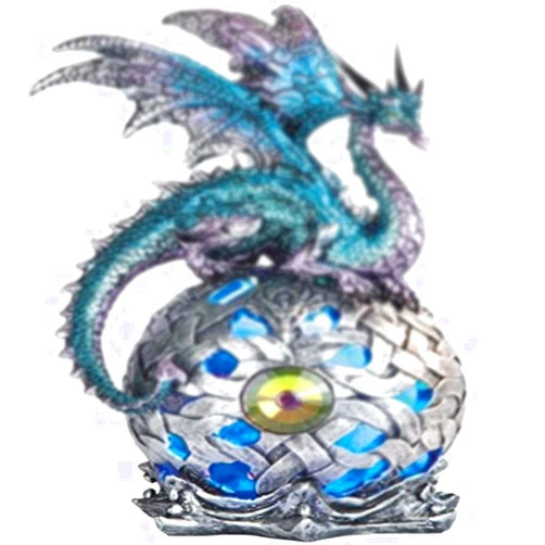 George S. Chen Imports Dragon on Light Up LED Orb Statue Display (Ss-g-71512)