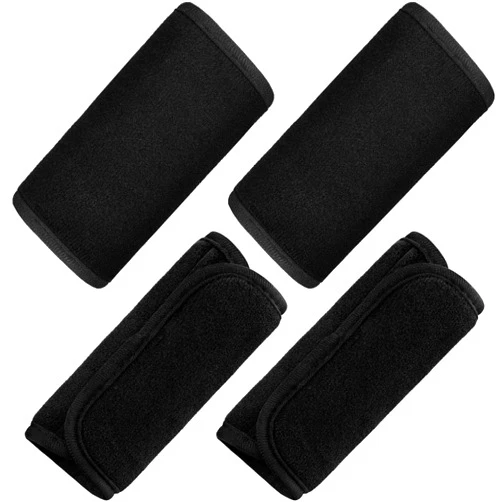 Riakrum 4 Pieces Baby Car Seat Belt Covers Soft Car Seat Straps Shoulder Pads for Kid Infant Stroller Strap Covers Seat Safety Belt Cushion Pads for Boy and Girl, Black