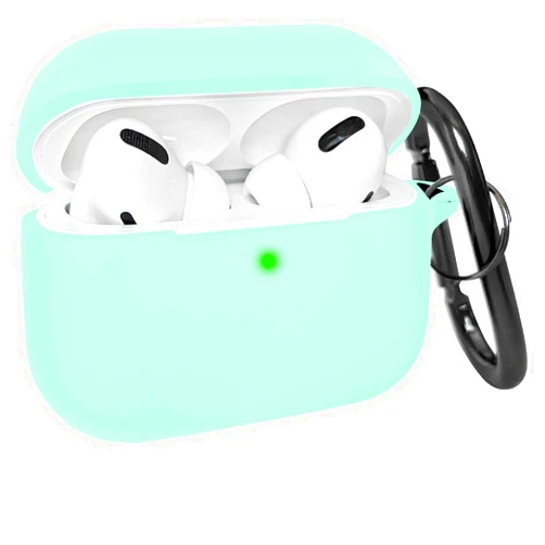 AGAOSH for Airpods Pro 2 Case Cover,Soft Silicone Skin Cover Protective Case with Keychain Accessories for New Apple Airpods Pro 2nd GenerationCase 2022 Charging Case Front LED Visible Mint Green