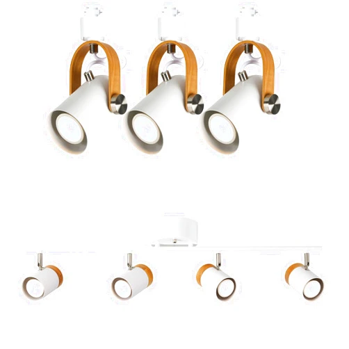 HUAWIYA H Type Track Light Heads 3Pcs Bundle 4-Light Track Light Kit