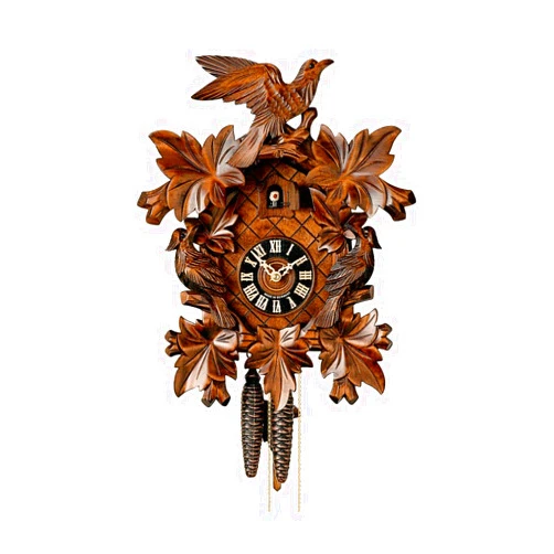 Hönes Cuckoo Clock Seven Leaves, Three Birds