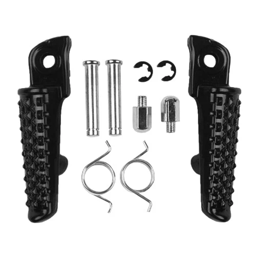TCMT Black Front Foot Pegs Motorcycle Footpeg Footrest Bracket Set Fit For Honda CBR 600RR 2003-2024 CBR1000RR 2004-2024 CB1000R 2008-2025 50665-MFJ-305/50665-MFJ-D00/50660-MEL-305/50660-MEL-000