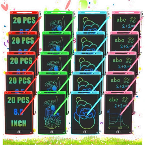 Yemotopro 20 PCS LCD Writing Tablet for Kids Doodle Board 8.5
