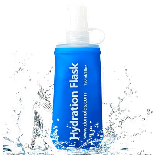 TXSN 150ML Soft Flask, Running Water Bottle Foldable TPU Hydration Flask for Running Hydration Pack Cycling Hiking Marathon