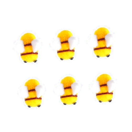 BCOATH 6pcs Wool Felt Bee Wool Felt Crafts Little Bees Mini Bees for Crafts Tiny Resin Bees Wool Felt Honey Mini Bumble Bees Mini Decor Miniature Felt Bee Crafts Clothing Hand Ball Baby