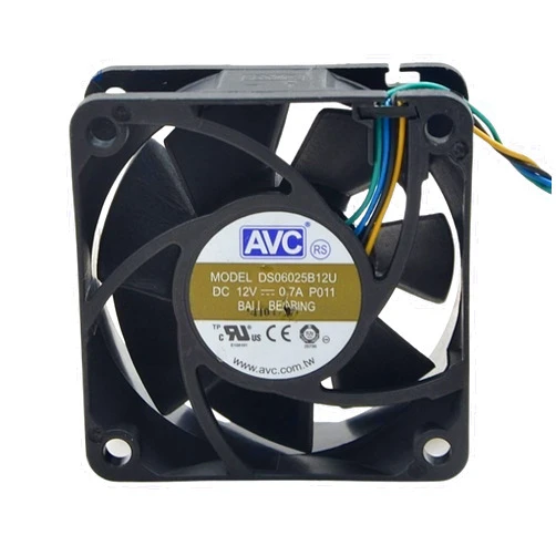 EODDSGHT 6025 12V 0.7A 6cm 60mm DS06025B12U 4 Wire Temperature Control CPU Cooling Fan