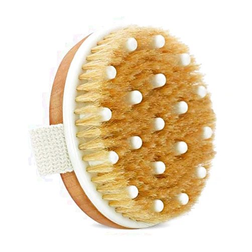 Liantongda Dry Brushing Body Brushes- Round Exfoliating Brush for Cellulite and Lymphatic Drainage Massager, and Body Exfoliating,Improve Your Circulation-Soft Massage Nodes