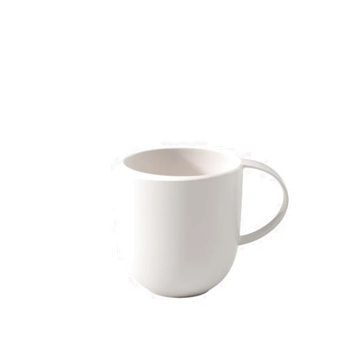 Villeroy & Boch - NewMoon Mug with Handle, Modern Cup for Tea and Coffee, Premium Porcelain, Made in Germany, Dishwasher and Microwave Safe, 10.5 oz Capacity, White