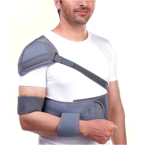 TYNOR Elastic Shoulder Immobiliser, Grey, Medium, 1 Unit