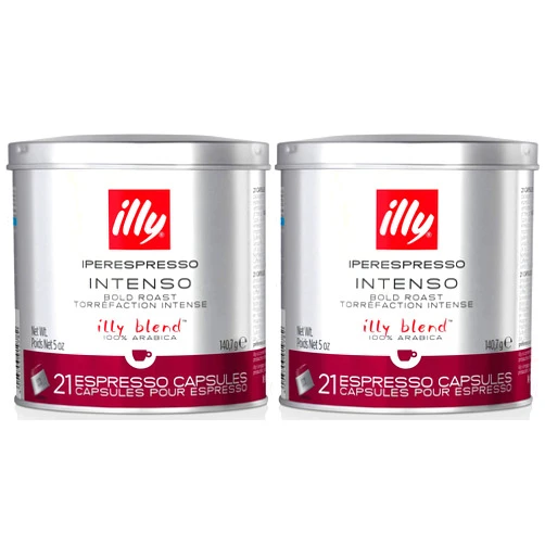 illy iperEspresso Capsules Dark Roasted Coffee, 5-Ounce, 21-Count Capsules (Pack of 2)