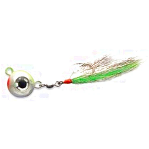 Tsunami 1oz Fluke Ball Jig-Chartreuse White ball
