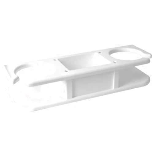 Taco Metals TACO White 2-Drink Cup Holder W/Catch-All Tray Marine RV Boating Accessories