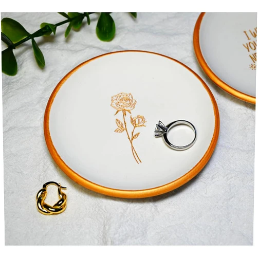 OVENKEI Bridesmaid Proposal Gifts Bridesmaid Gifts Birthday Gifts for Women Gifts for Women Gifts for Her Rose Jewelry Dish