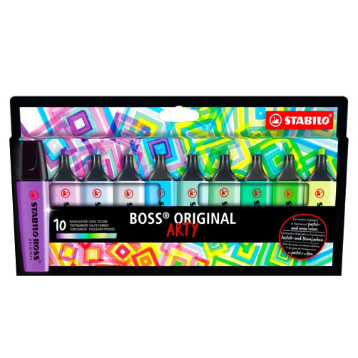 STABILO BOSS Original Highlighter Set, Set of 10, Cool