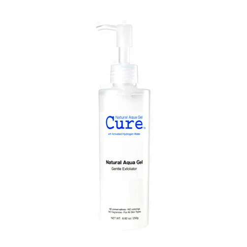 NATURAL AQUA GEL CURE Cure Aqua Gel - Gentle Exfoliator - Water-Based Exfoliating Face and Body Scrub - Dead Skin Remover For Youthful Skin, 1 Pack