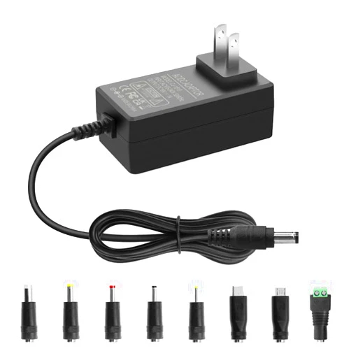 Arkare 18V 1A 18W DC Power Supply Adapter AC/DC Charger AC 100V-240V to DC 18 Volt 1000mA 500mA 100mA Replacement Power Cord for Camera,Desk Lamp,BT Speaker,Router,TV Box USB Type C with 8TIPS 6.56FT