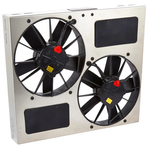 Derale Performance 16830 Gray/Black High Output Dual Radiator Fan