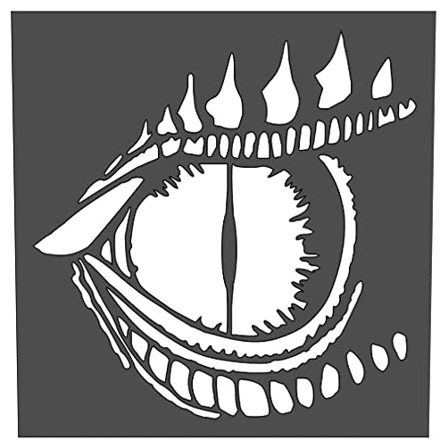 Rubstamper Dragon Eye Stencil 1-5.5x5.5 inch Reusable Stencil Drawing Template Flexible Clear Plastic Sheets 0.15mm Thick SL-484