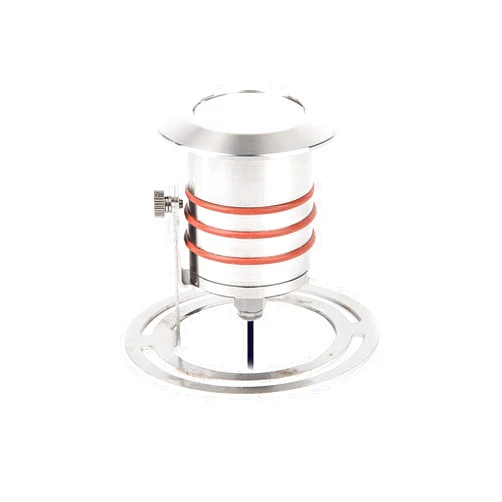 WAC Lighting WAC Landscape Lighting, LED 2in 12V Round Beveled Top Submersible Indicator Light with Mounting Hardware and 3ft Lead Wire 3000K in Stainless Steel
