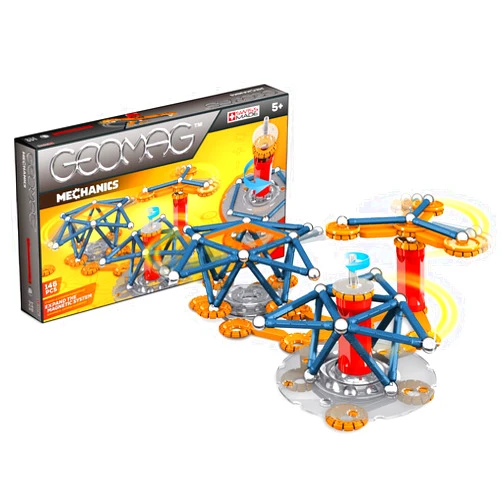 Geomag 146-Piece Mechanics Construction Set – Mentally Stimulating for Children and Adults – Safe and Construction – For Ages 5 and Up