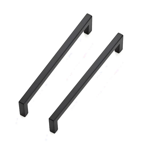 Ravinte 30 Pack Solid 6-1/4 Inch Center to Center Slim Square Bar Drawer Handles Kitchen Cabinet Handles Black Drawer Pulls Kitchen Cabinet Hardware Kitchen Handles Matte Black Cabinet Pulls
