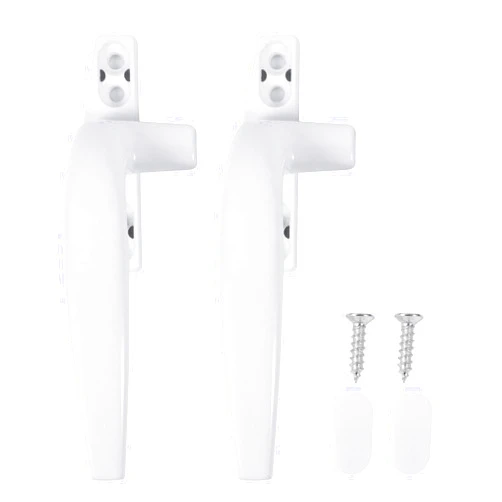 VILLFUL 2pcs Handle Replacement Window Crank Window Sash Lock Metal Window Pulls Window Pulls Hardware Universal Car Window Door Knob Casement Window Aluminum Alloy White Window Supplies