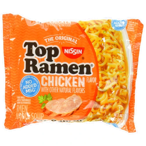 Top ramen Nissin Top Ramen Noodle Soup Chicken Flavor 3 Ounce Packages - 5 Pack