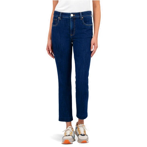 KUT from the Kloth Reese HIGH Rise FAB AB Ankle Straight Blind Hem