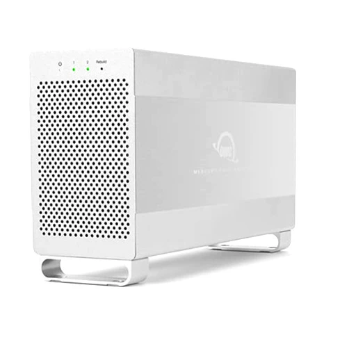 OWC Mercury Elite Pro 2 Bay RAID Enclosure with USB 3.2 for Dual 3.5 inch HDD's, External Hard Drive Enclosure for MAC and PC