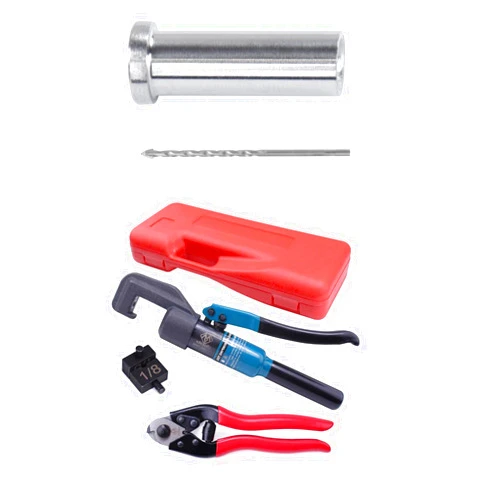 Muzata 45KN Upgraded Custom Hydraulic Hand Crimper CK12 Bundle with 50PCS Stainless Steel T316 Protective Sleeves CR13