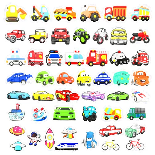 FUNSEE Shoe Charms for Boys Girls, Cute Car Shoe Charms Clogs Sandals Decorations for Shoe & Bracelet Wristband