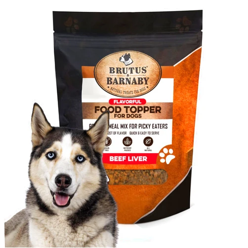 BRUTUS & BARNABY Dog Food Topper - Beef Liver - Enhance Your Dogs Meal with This Flavor Packed Mix - Sprinkle On Dog Food Flavoring for Picky Eaters - Just One Single Ingredient