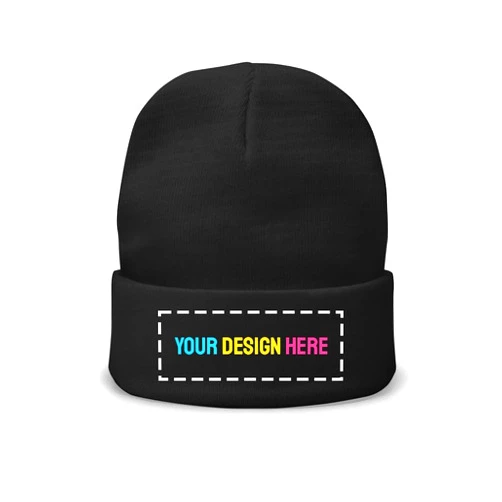 Lightfire Printing Custom Embroidery Beanie – Personalized Knit Hat with Custom Design Text Warm Winter Cap for Men & Women, Gift - 100% Acrylic