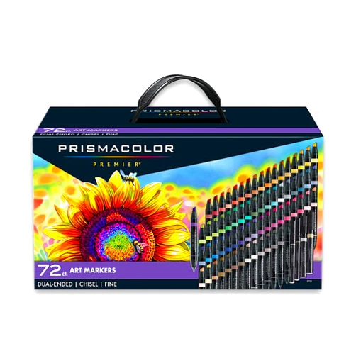 Prismacolor Premier Dual-Ended Art Markers, Alcohol Marker Set, 72 Count - Assorted Colors, Perfect for Adult Coloring, Drawing, Art Supplies, Bible Study Supplies