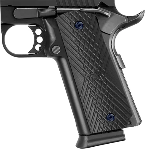 BESTWEST 1911 G10 Grips, Full Size (Government/Commander) - Ambi Safety Cut - Star Texture Black