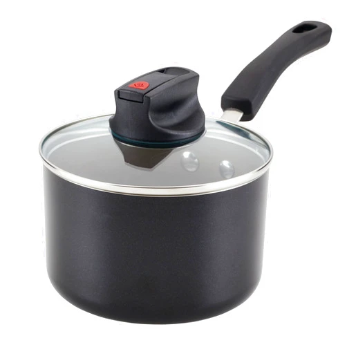 Farberware Smart Control Nonstick Sauce Pan/Saucepan with Lid, 2 Quart, Black