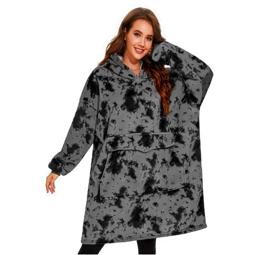 GOYYNA Wearable Blanket Hoodie, Oversized Sweatshirt Blanket Sleeves, Warm & Cozy Hooded Blanket Gifts for Women Men