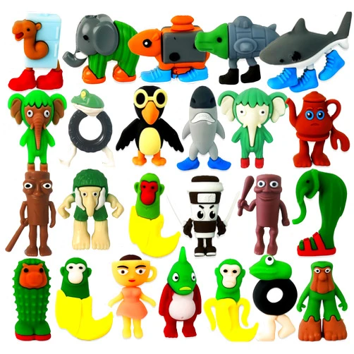 CHENZHOUZAI 24PCS Tralalero Tralala Toys, Tung Tung Sahur & More – Mini Collectible Brainrot Toys for Desk Decor, BRR BRR Patapim,Meme Shark Collectible Animals Figurine Doll (24Pcs)