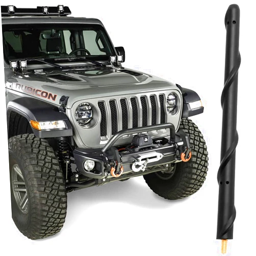 BASIKER Antenna for Jeep Wrangler Gladiator JL JK JT Rubicon Sahara 2007-2024, Short Jeep Wrangler Unlimited Sport 4xe Willys Mojave Antenna Replacement, 7 Inch Jeep Wrangler Gladiator Accessories