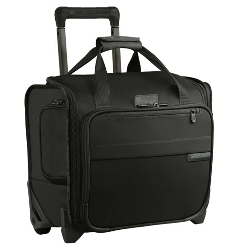Briggs & Riley Baseline-Softside Rolling Cabin Upright Bag, Black, Underseater 16-Inch