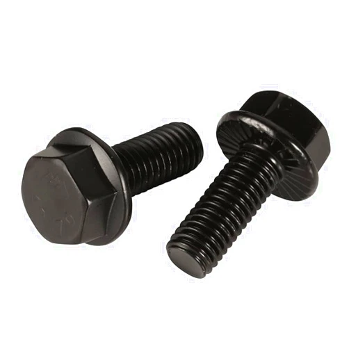 OUSCHR M6 x 20mm Flanged Hex Head Bolts Flange Hexagon Screws, Alloy Steel 10.9 Class, Black Oxide Finish, Fully Threaded, 25 PCS