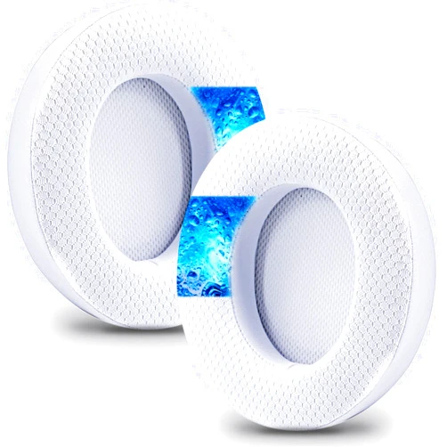 JESSVIT Earpads for Virtuoso RGB Wireless, XT, SE | Oval Shape Enlarged Bigger Inner Hole (Cooling Gel Mesh White)