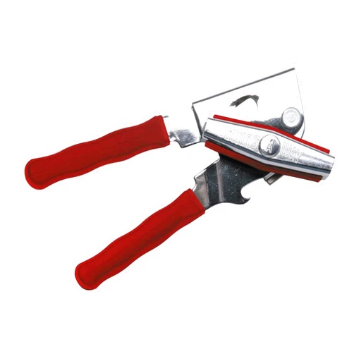 FOCUS FOODSERVICE LLC Focus Swing-A-Way Steel Ergo Grip Manual Can Opener with Red Silicone Handles - 9