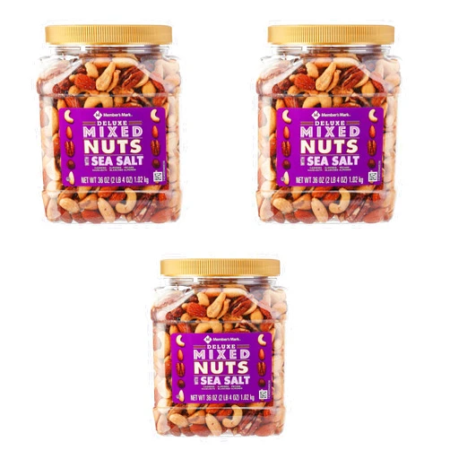 MEMBER´S MARK Member's Mark Deluxe Roasted Mixed Nuts With Sea Salt (34 Oz.) Pack of 3