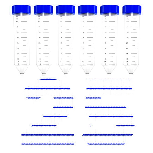 Membrane Solutions Conical Centrifuge Tubes 50mL, 25 Pack Sterile Plastic Test Tubes with Screw Caps, Polypropylene Container with Graduated and Write-on Spot, Non-Pyrogenic, DN/RNase Free