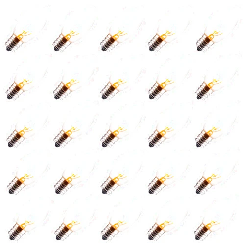 Brightown 25 Pack 7W Clear Incandescent E17 Bulbs for Christmas String Lights - C9 Replacement Bulbs